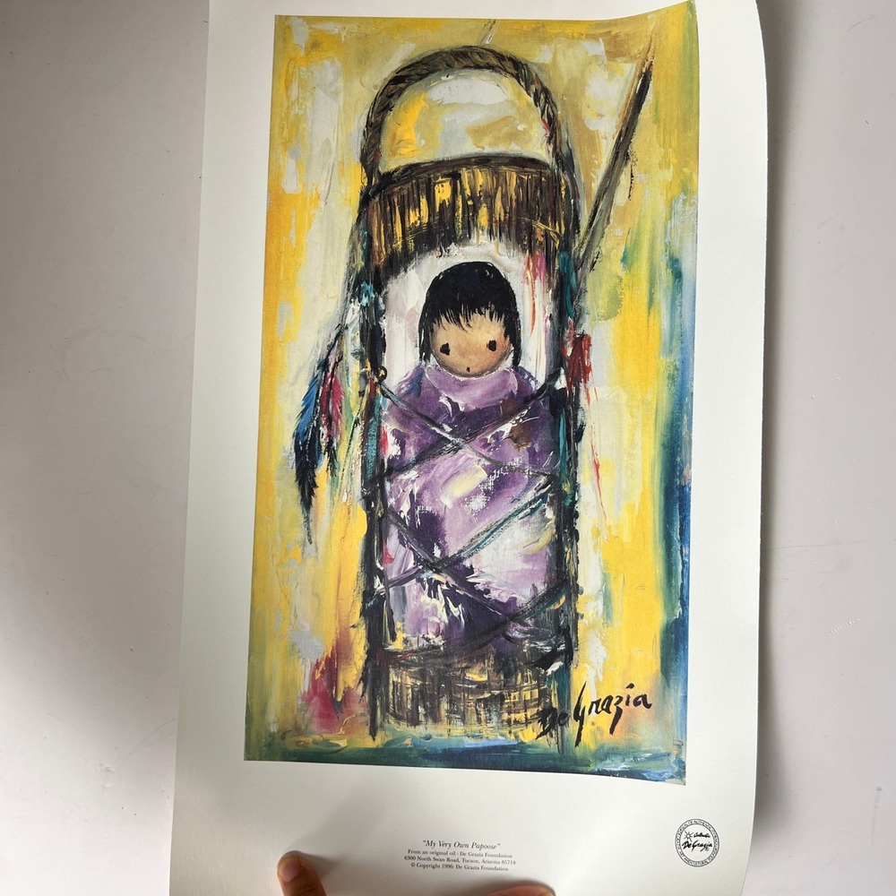 DeGrazia My Very Own Papoose Art Print 12x20 Southwest Native American Decor